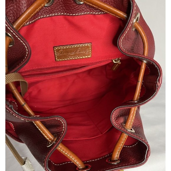 Dooney & Bourke Wine Red Color Pebble Grain Leather Large Murphy Backpack NWOT - Picture 11 of 15